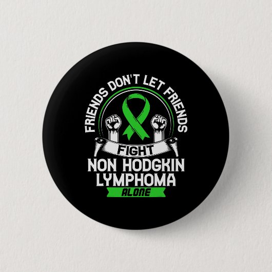 Blutkrebs-Bewusstsein Limegrünes Band  Button (Vorderseite)