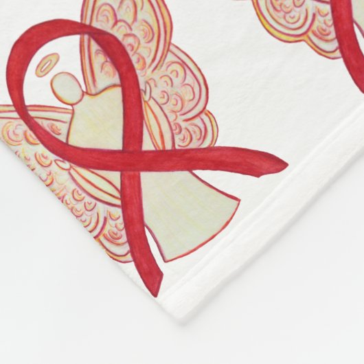 Blutkrebs Bewusstsein Red Ribbon Chemo Blanket Fleecedecke (Ecke)