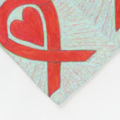 Blutkrebs Bewusstsein Red Ribbon Chemo Blanket Fleecedecke (Ecke)