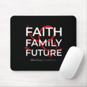 Blutkrebs-Bewusstsein Red Ribbon Faith Family Fut Mousepad (Mit Mouse)