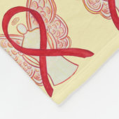 Blutkrebs-Bewusstsein Red Ribbon Fleece Blanket (Ecke)