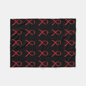 Blutkrebs-Bewusstsein Red Ribbon Fleece Blankets (Vorderseite (Horizontal))