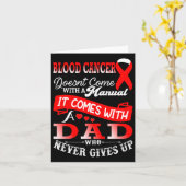 Blutkrebs Bewusstsein Red Ribbon Vater Vater Suppo Karte (Gelbe Blume)