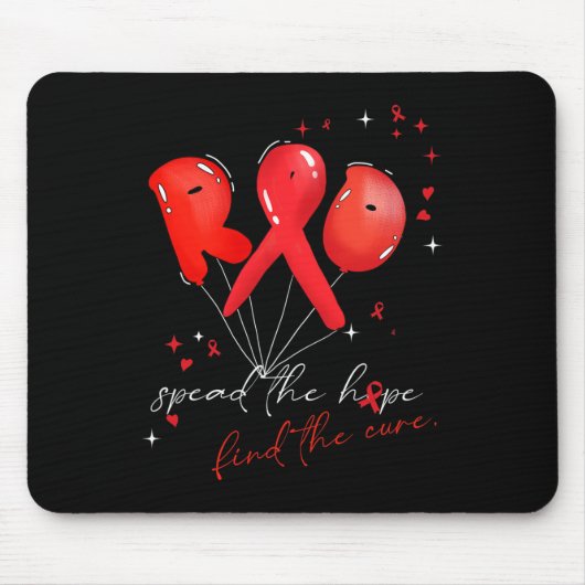 Blutkrebs-Bewusstsein rot verbreitet Hoffnung Mousepad (Vorne)