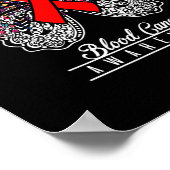 Blutkrebs-Bewusstsein Schmetterling Liebhaber Gesc Poster (Ecke)