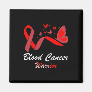 Blutkrebs-Bewusstsein Schmetterling Red Ribbon Sup Magnet