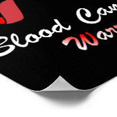 Blutkrebs-Bewusstsein Schmetterling Red Ribbon Sup Poster (Ecke)