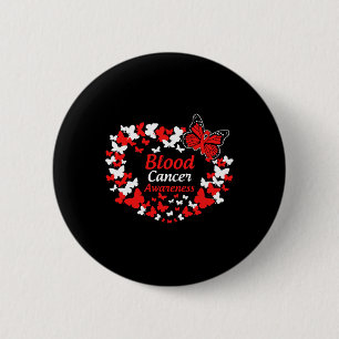 Blutkrebs-Bewusstseins-Schmetterling-Bekleidung Ro Button