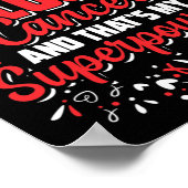 Blutkrebs-Bewusstseinsgeschenk für Krebskämpfer Poster (Ecke)