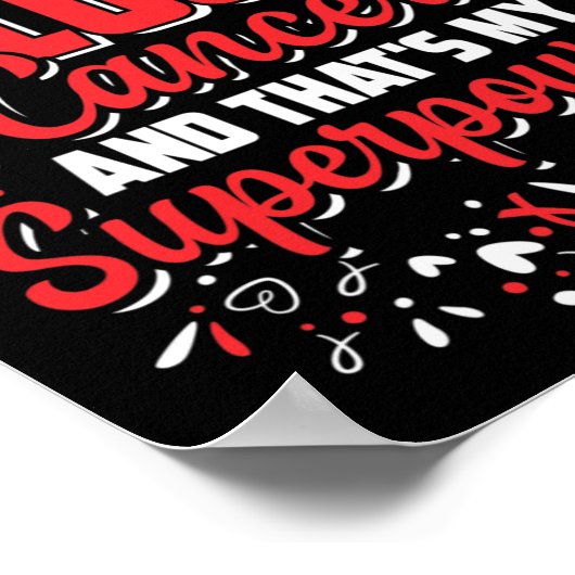 Blutkrebs-Bewusstseinsgeschenk für Krebskämpfer Poster (Ecke)