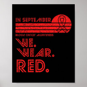Blutkrebs-Bewusstseinsmonat im September tragen wi Poster