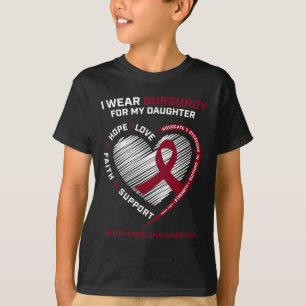 Blutkrebs Burgund Tochter Multiples Myelom Erw T-Shirt