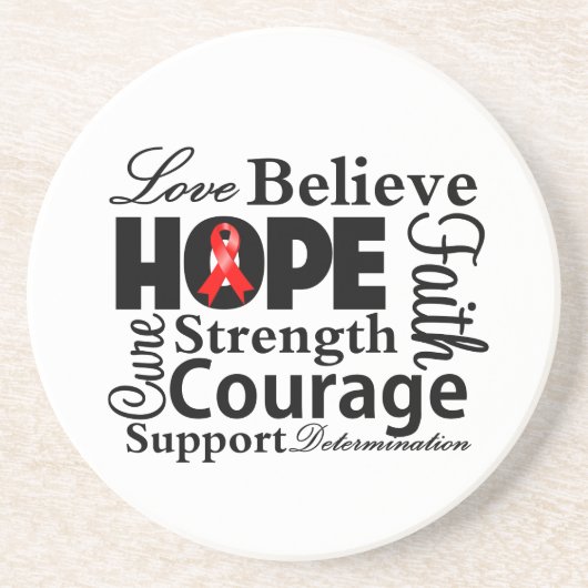 Blutkrebs-Collage of Hope Untersetzer (Vorne)