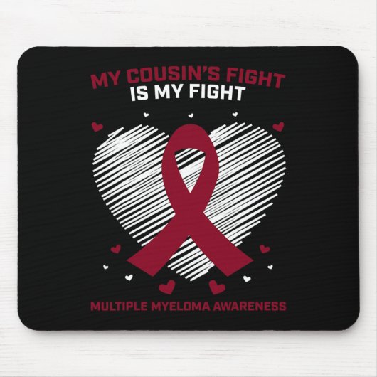 Blutkrebs-Geschenk Burgunder Cousin Multiples Myel Mousepad (Vorne)