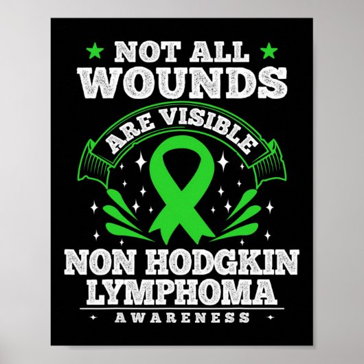 Blutkrebs Geschenk Non-Hodgkin-Lymphom Bewusstsein Poster (Vorne)