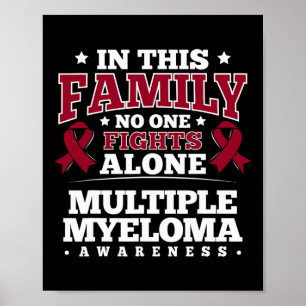 Blutkrebs-Geschenk-Plasmazell-Myelom-Bewusstsein R Poster