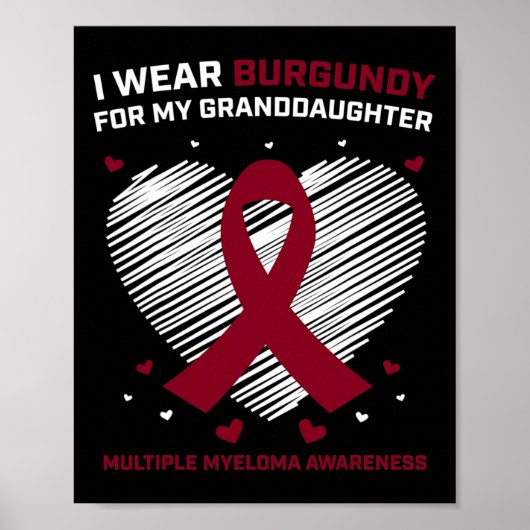 Blutkrebs-Geschenke Enkelin Multiples Myelom Poster (Vorne)