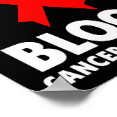 Blutkrebs - ich trage Rot für Blutkrebs Awaren Poster (Ecke)