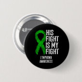 Blutkrebs Sein Kampf ist mein Kampf Lymphom-Bewuss Button (Vorne & Hinten)
