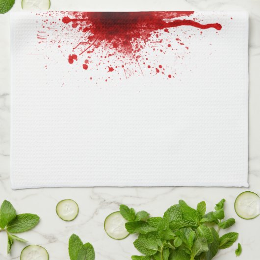 Blutkrebs-Spritzer realistisch Handtuch (Gefaltet)