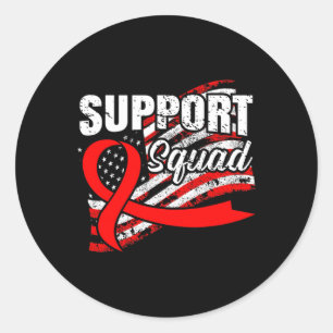 Blutkrebs-Support-Squad Usa-Flagge Bewusstseins-Sc Runder Aufkleber