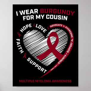 Blutkrebs Trage Burgunderrot Cousin Multiples Myel Poster