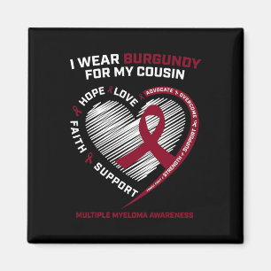 Blutkrebs trägt Burgund-Cousin Multiples Myelom Magnet