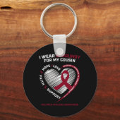 Blutkrebs trägt Burgund-Cousin Multiples Myelom Schlüsselanhänger (Vorderseite)