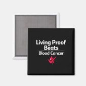 Blutkrebsbewusstsein Leukämie Lymphom Überlebender Magnet (Vorderseite/Rückseite)