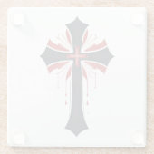 Blutkreuz Glasuntersetzer (Rückseite)