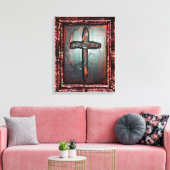 Blutkreuz Leinwanddruck (Insitu (Wohnzimmer))