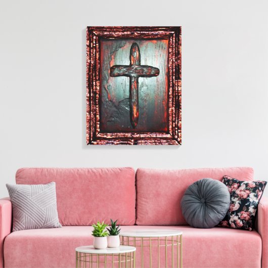 Blutkreuz Leinwanddruck (Insitu (Wohnzimmer))