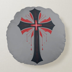 Blutkreuz Rundes Kissen