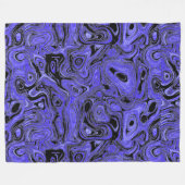 Blutlavender und Blauer Feuerstein Fleecedecke (Vorderseite (Horizontal))