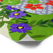 Blutlilie, Surfinia und Nasturtium-Poster Poster (Ecke)