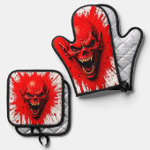 Blutlust: Der Vengeful Vampire Ofenhandschuh & Topflappen-Set (Vorderseite/Rückseite)