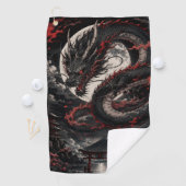 Blutmond-Drache Golfhandtuch (Insitu)