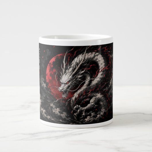 Blutmond-Drache Jumbo-Tasse (Vorderseite)