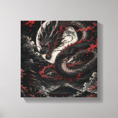 Blutmond-Drache Leinwanddruck (Vorderseite)