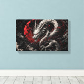 Blutmond-Drache Leinwanddruck (Insitu (Holzboden))
