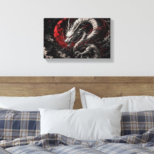 Blutmond-Drache Leinwanddruck (Insitu (Schlafzimmer))