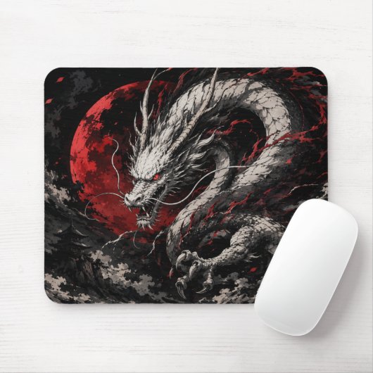 Blutmond-Drache Mousepad (Mit Mouse)
