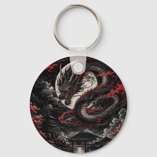 Blutmond-Drache Schlüsselanhänger (Vorderseite)