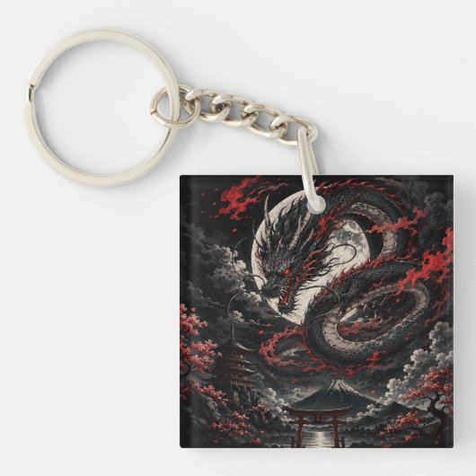 Blutmond-Drache Schlüsselanhänger (Vorderseite)