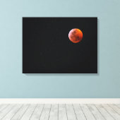 Blutmond-Eclipse | Big Island Hawaii Leinwanddruck (Insitu (Holzboden))