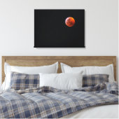 Blutmond-Eclipse | Big Island Hawaii Leinwanddruck (Insitu (Schlafzimmer))
