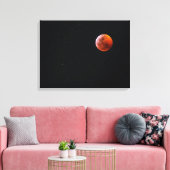 Blutmond-Eclipse | Big Island Hawaii Leinwanddruck (Insitu (Wohnzimmer))