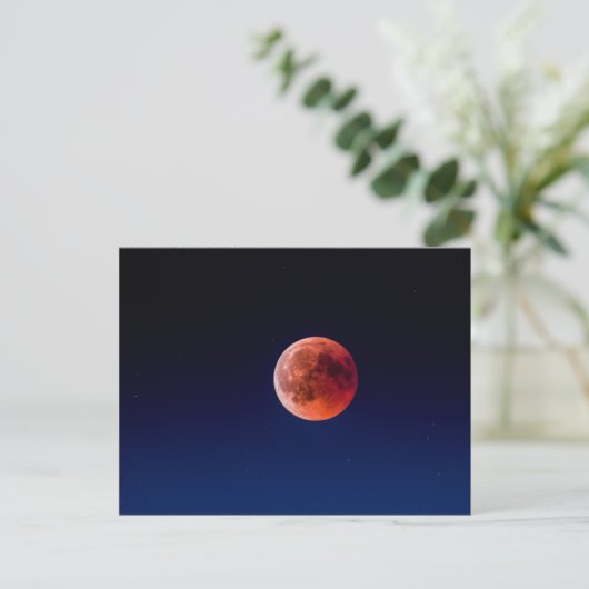 Blutmond-Mondfisch-Eclipse (Schweiz) Postkarte (Stehend Vorderseite)