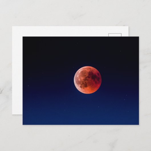 Blutmond-Mondfisch-Eclipse (Schweiz) Postkarte (Vorne/Hinten)