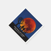 Blutmond-Mondflugbahn 2019 Serviette (Ecke)